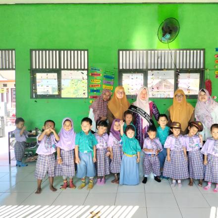 Masa pengenalan lingkugan sekolah TK kb nurul ikhlas Desa Bawahan Seberang